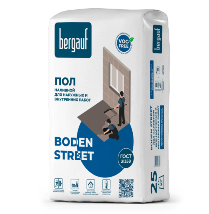 Bergauf Boden Street Наливной пол для наружных и внутренних работ 25кг/56